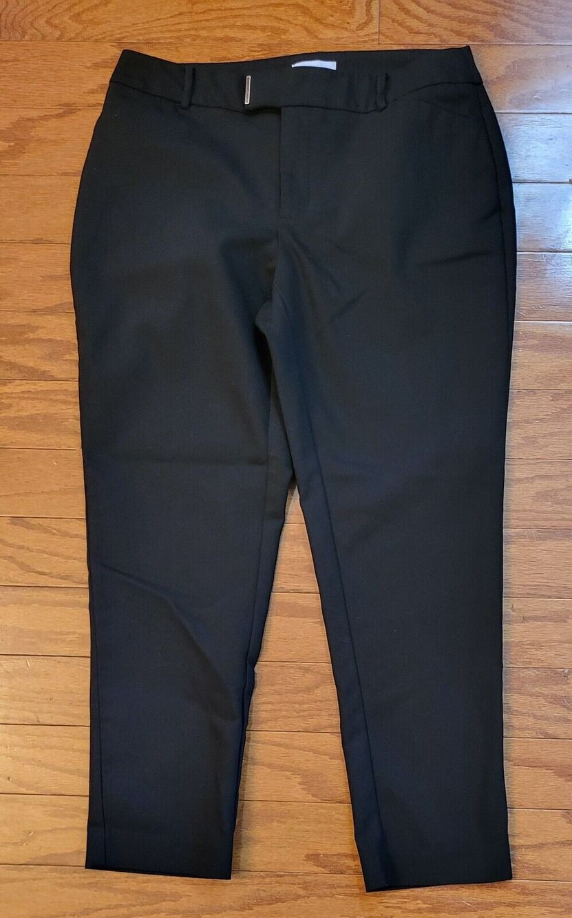 Charter Club Dress Ankle Pants Women's Black Tapered Leg Size 8
